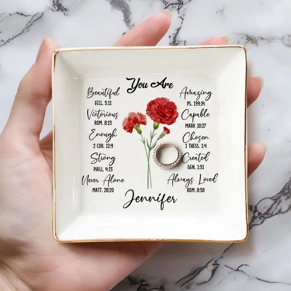A Friend Is Like A Flower - Personalized Custom Jewelry Dish